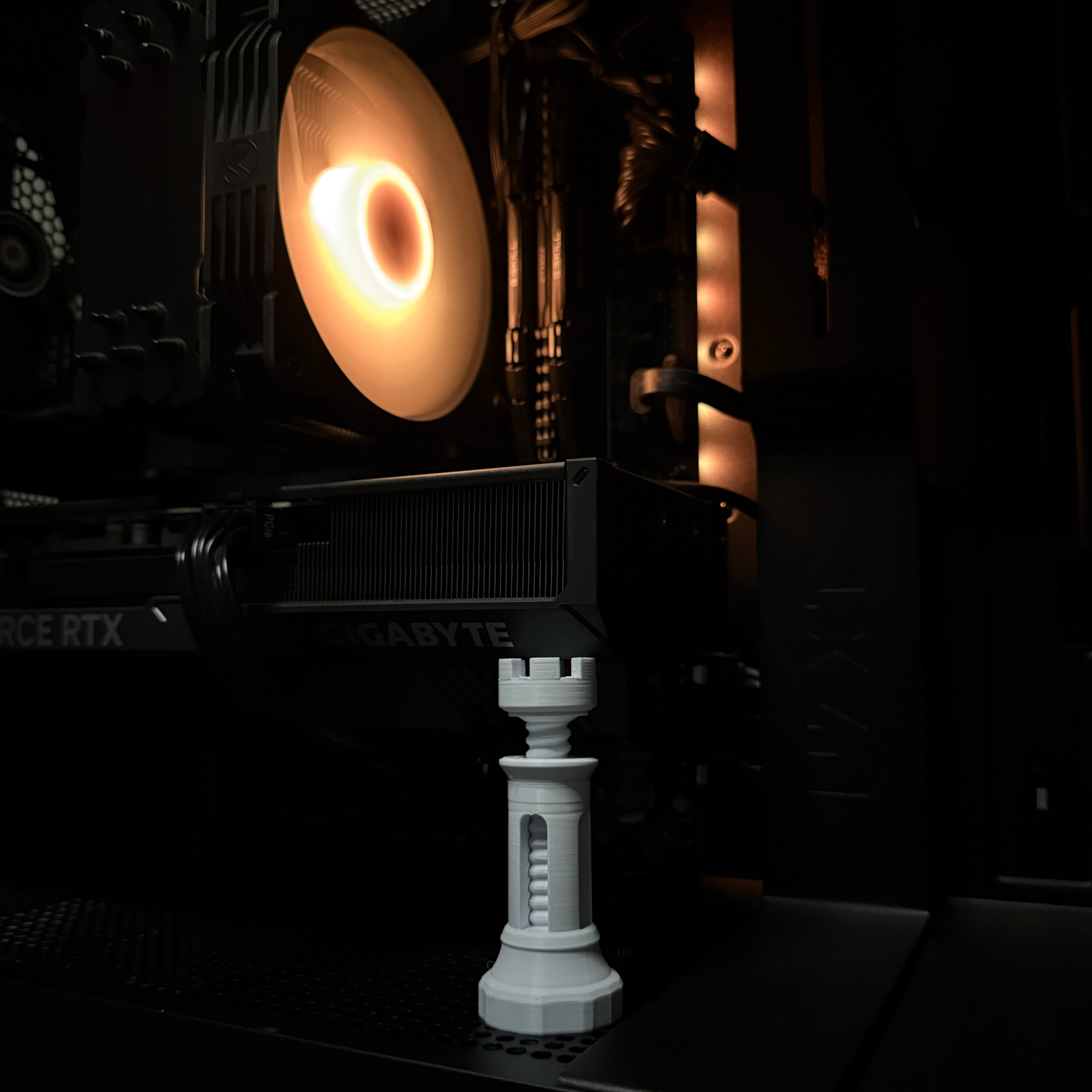 graphics card stand Full Plastic White